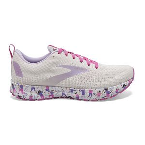 Brooks Revel 4 Womens Road Running Shoes White/Purple/Pink | USA-PZI164978